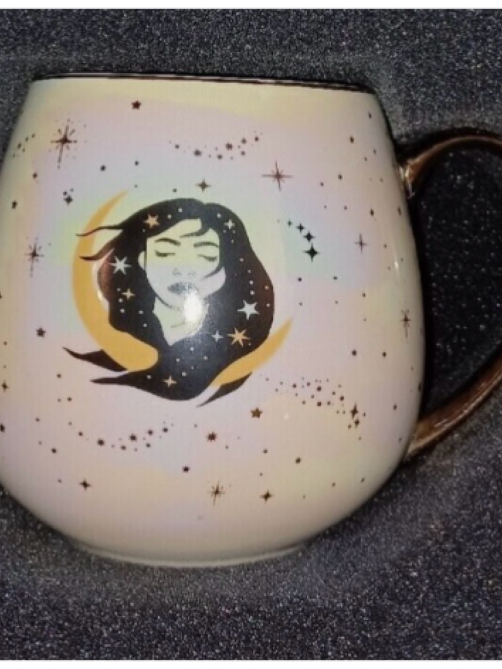 Iridescent Mug Tea Steeper Set with spoons. - Picture 3 of 3